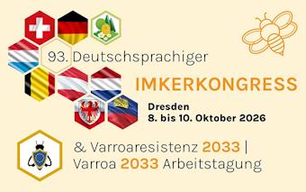 93. Deutschsprachiger Imkerkongress Dresden 8. bis 10. Oktober 2026